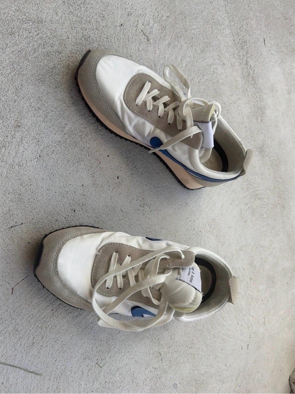 rag & bone White sneakers with Blue Accent
